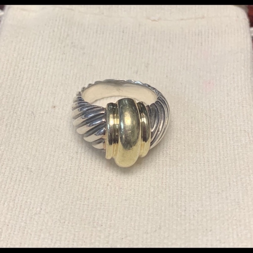 David Yurman Gold Cable Dome Ring